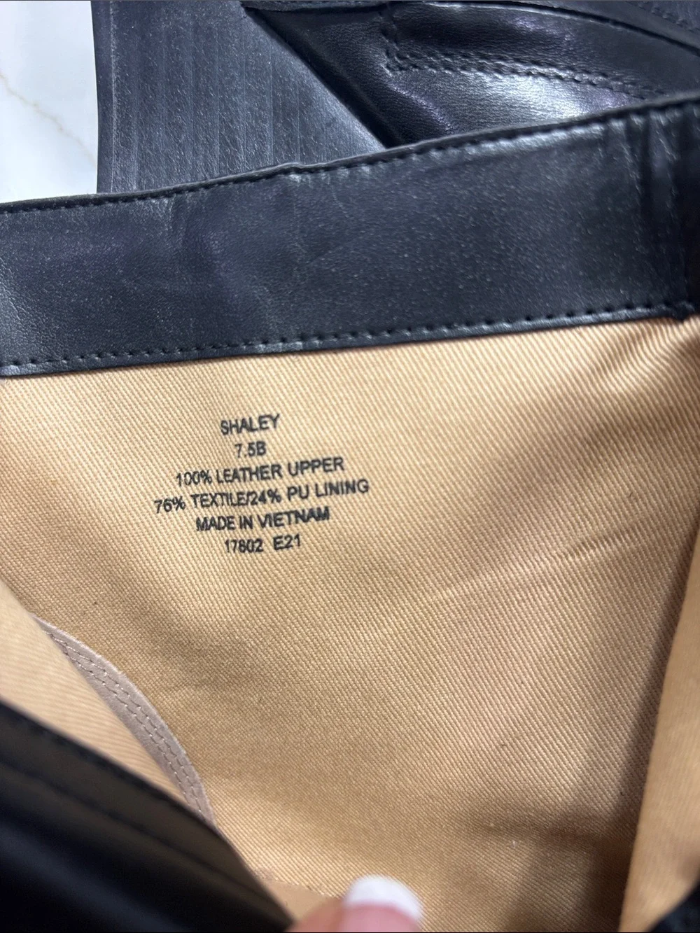 Ralph Lauren Black Leather Wedge Booties with Gold Logo